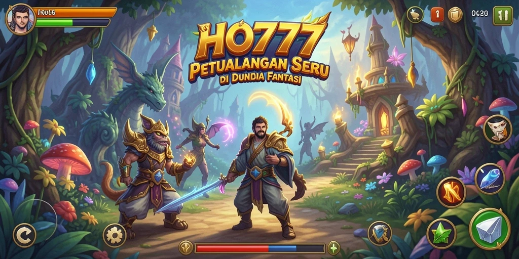 Tampilan gameplay seru HO777 dengan dunia penuh petualangan.
