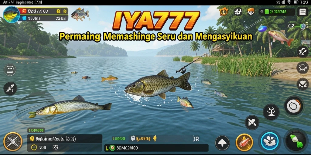 Tampilan gameplay IYA777 yang menampilkan aktivitas memancing yang seru.