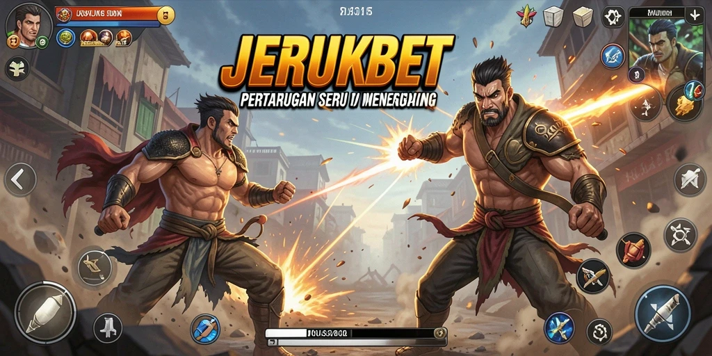 Tampilan aksi pertarungan seru di JERUKBET.